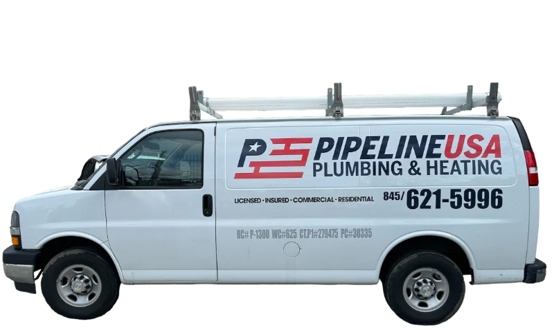 Pipeline USA white work van.